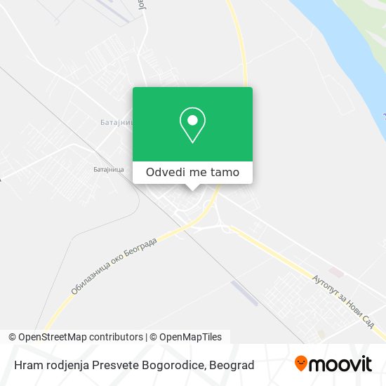 Hram rodjenja Presvete Bogorodice mapa