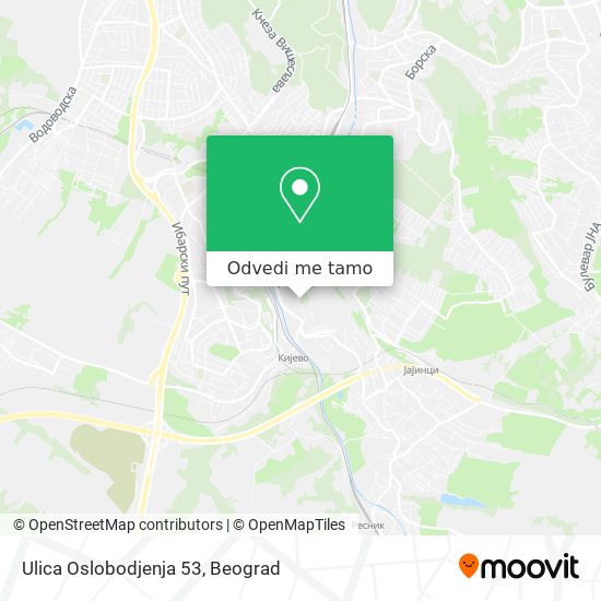 Ulica Oslobodjenja 53 mapa