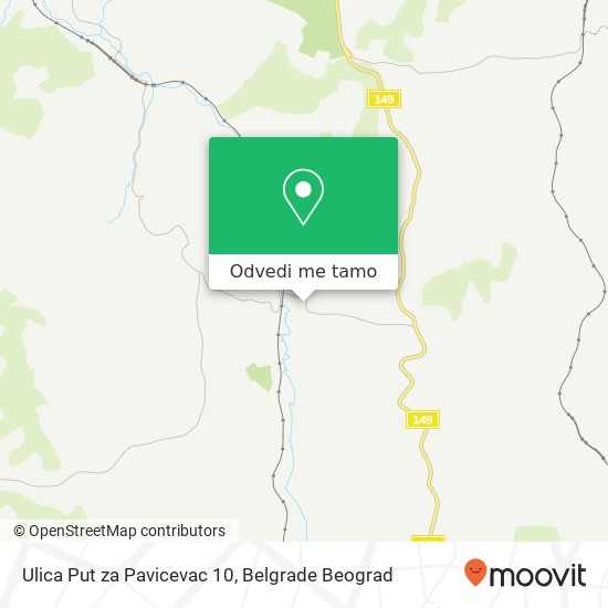 Ulica Put za Pavicevac 10 mapa