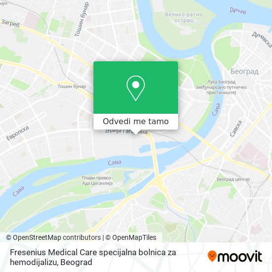 Fresenius Medical Care specijalna bolnica za hemodijalizu mapa