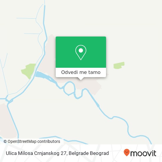 Ulica Milosa Crnjanskog 27 mapa