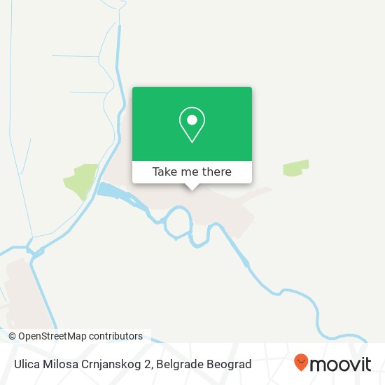 Ulica Milosa Crnjanskog 2 mapa