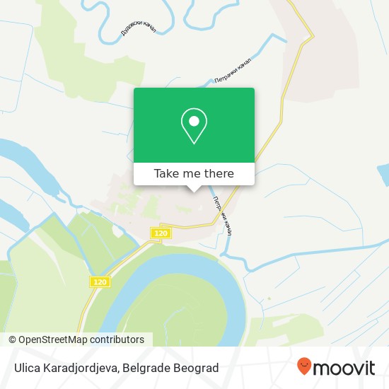 Ulica Karadjordjeva mapa