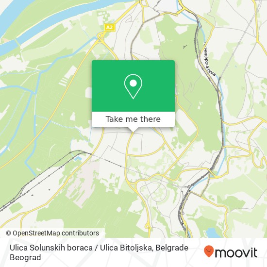 Ulica Solunskih boraca / Ulica Bitoljska mapa