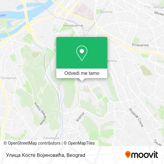 Улица Косте Војиновића mapa