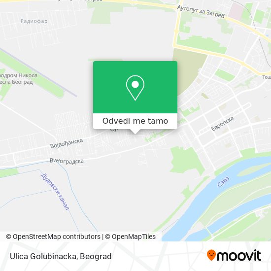 Ulica Golubinacka mapa