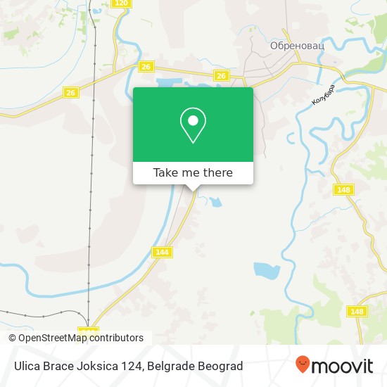 Ulica Brace Joksica 124 mapa