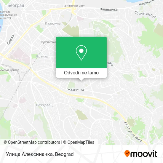 Улица Алексиначка mapa