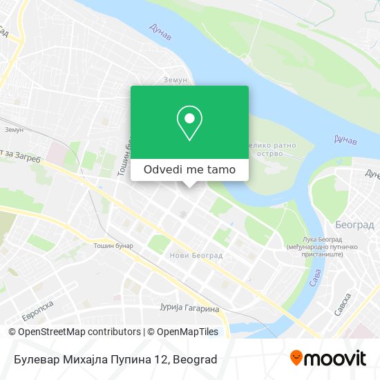 Булевар Михајла Пупина 12 mapa