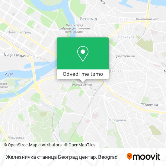 Железничка станица Београд центар mapa