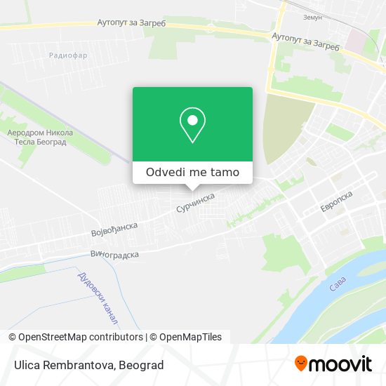 Ulica Rembrantova mapa