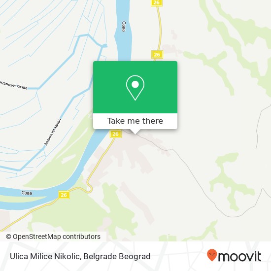 Ulica Milice Nikolic mapa