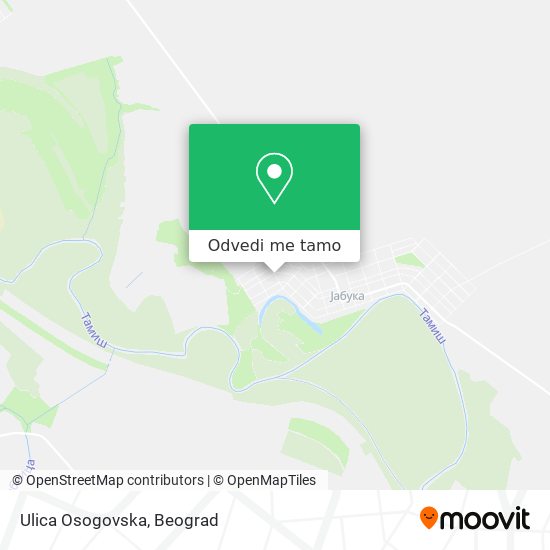 Ulica Osogovska mapa