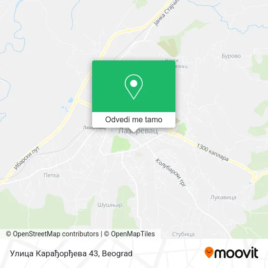 Улица Карађорђева 43 mapa