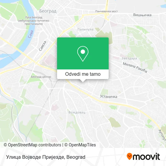 Улица Војводе Пријезде mapa