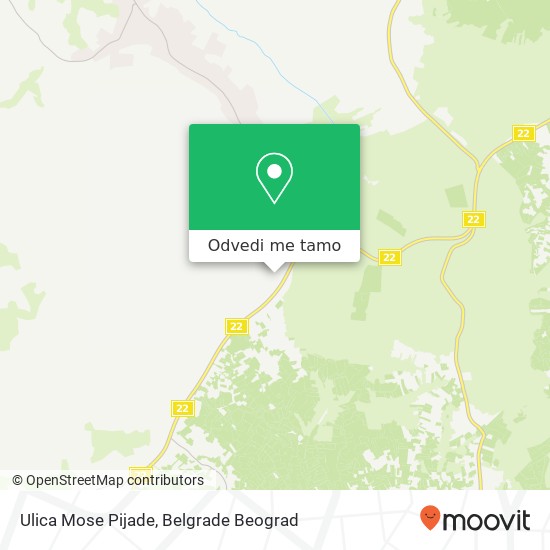 Ulica Mose Pijade mapa