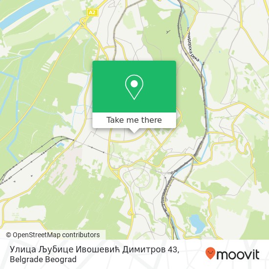 Улица Љубице Ивошевић Димитров 43 mapa