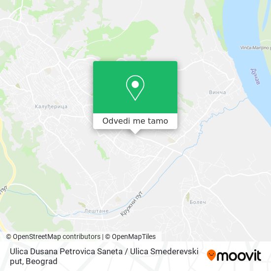 Ulica Dusana Petrovica Saneta / Ulica Smederevski put mapa