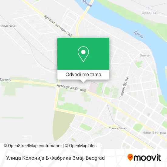 Улица Колонија Б Фабрике Змај mapa