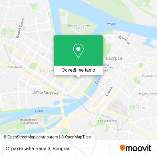 Страхињића Бана 3 mapa