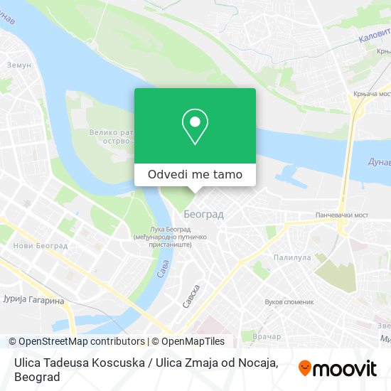 Ulica Tadeusa Koscuska / Ulica Zmaja od Nocaja mapa