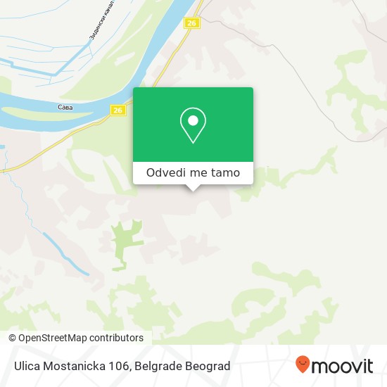 Ulica Mostanicka 106 mapa