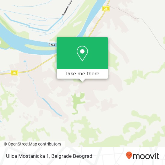 Ulica Mostanicka 1 mapa