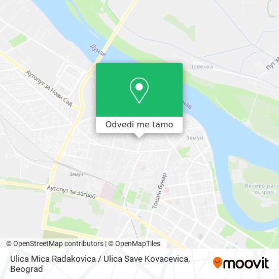 Ulica Mica Radakovica / Ulica Save Kovacevica mapa