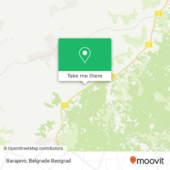 Barajevo mapa