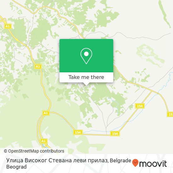 Улица Високог Стевана леви прилаз mapa