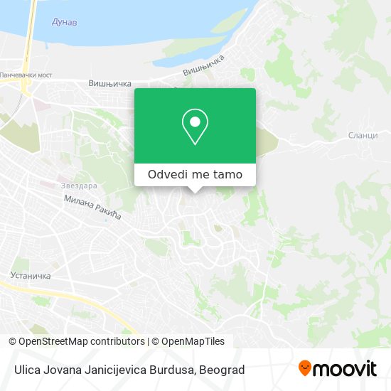 Ulica Jovana Janicijevica Burdusa mapa