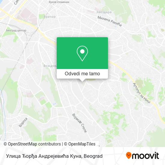 Улица Ђорђа Андрејевића Куна mapa