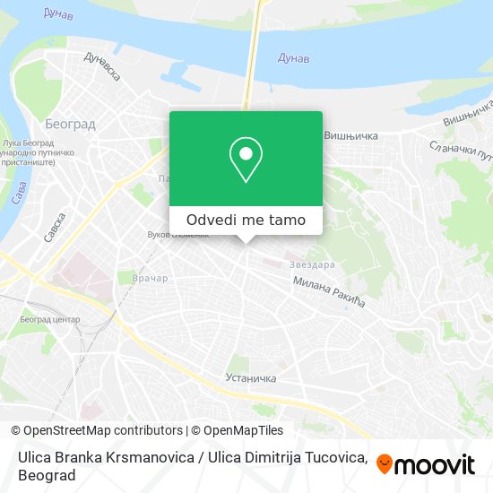 Ulica Branka Krsmanovica / Ulica Dimitrija Tucovica mapa