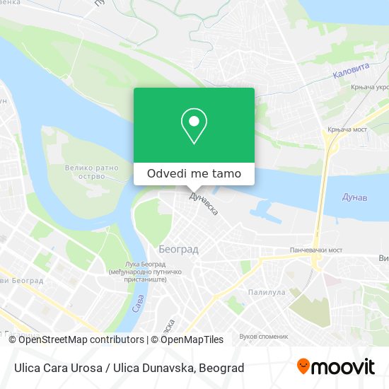 Ulica Cara Urosa / Ulica Dunavska mapa