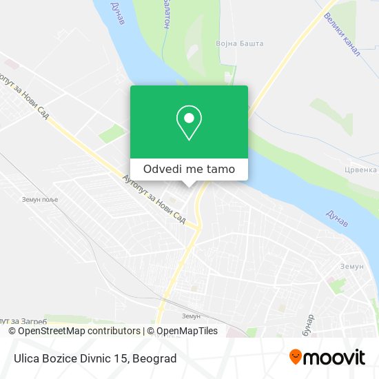 Ulica Bozice Divnic 15 mapa