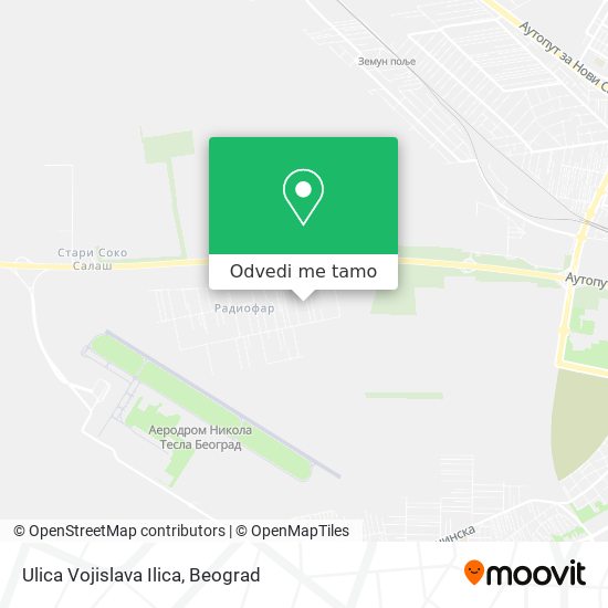 Ulica Vojislava Ilica mapa