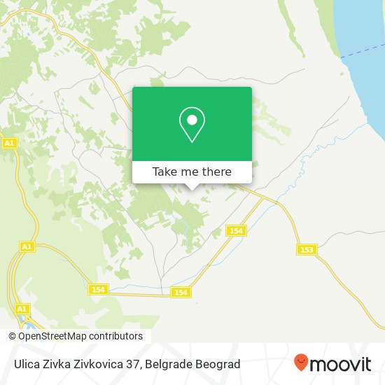 Ulica Zivka Zivkovica 37 mapa