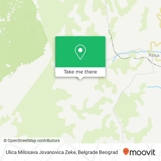 Ulica Milosava Jovanovica Zeke mapa