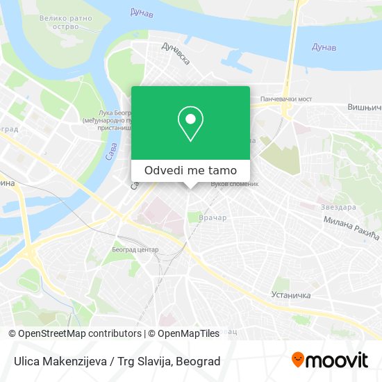 Ulica Makenzijeva / Trg Slavija mapa