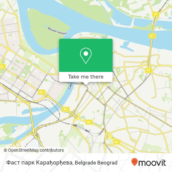 Фаст парк Карађорђева mapa