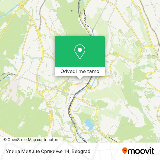 Улица Милице Српкиње 14 mapa