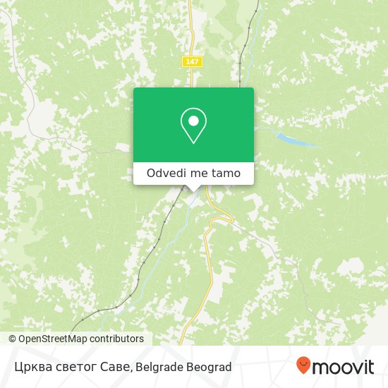 Црква светог Саве mapa