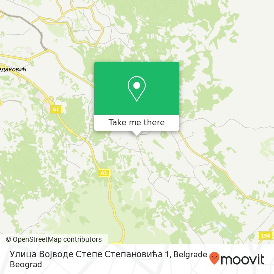 Улица Војводе Степе Степановића 1 mapa