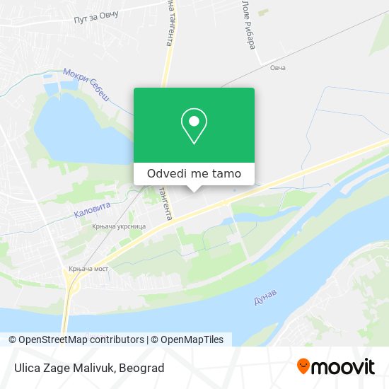 Ulica Zage Malivuk mapa