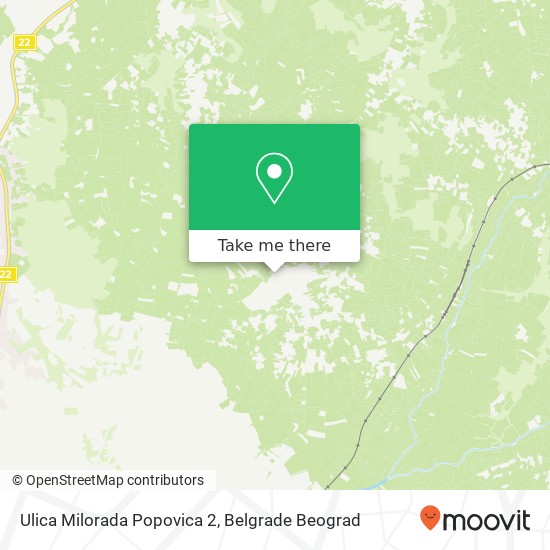 Ulica Milorada Popovica 2 mapa