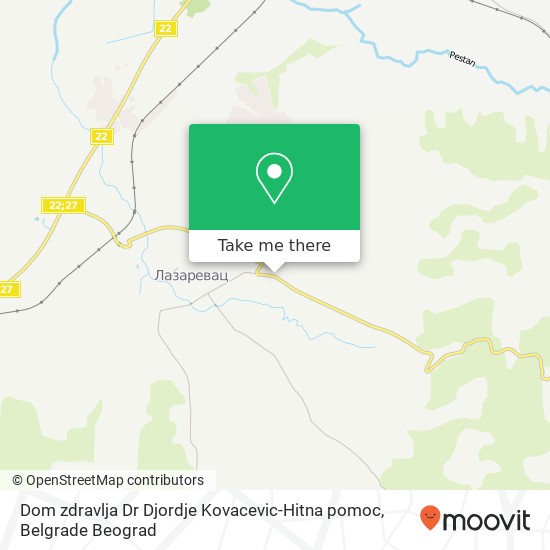 Dom zdravlja Dr Djordje Kovacevic-Hitna pomoc mapa