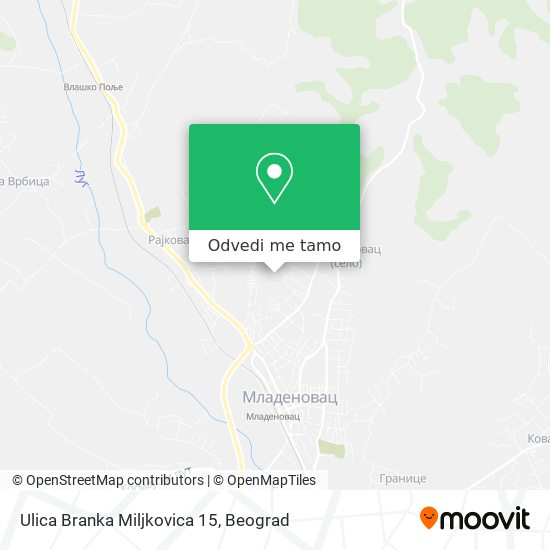 Ulica Branka Miljkovica 15 mapa