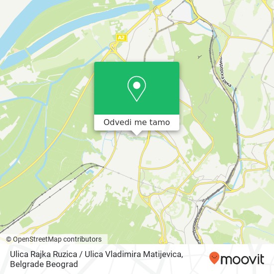 Ulica Rajka Ruzica / Ulica Vladimira Matijevica mapa