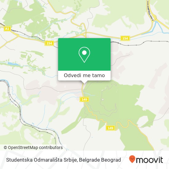 Studentska Odmarališta Srbije mapa