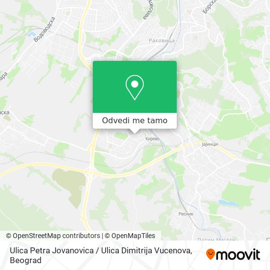 Ulica Petra Jovanovica / Ulica Dimitrija Vucenova mapa